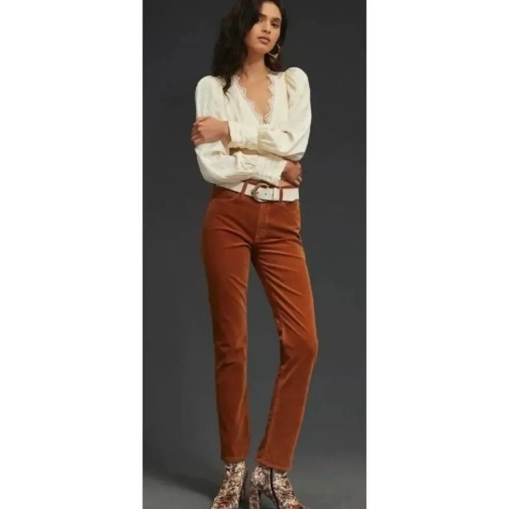 MOTHER Corduroy The Mid Rise Ankle Pant in Hopscotch Women's Sz. 25